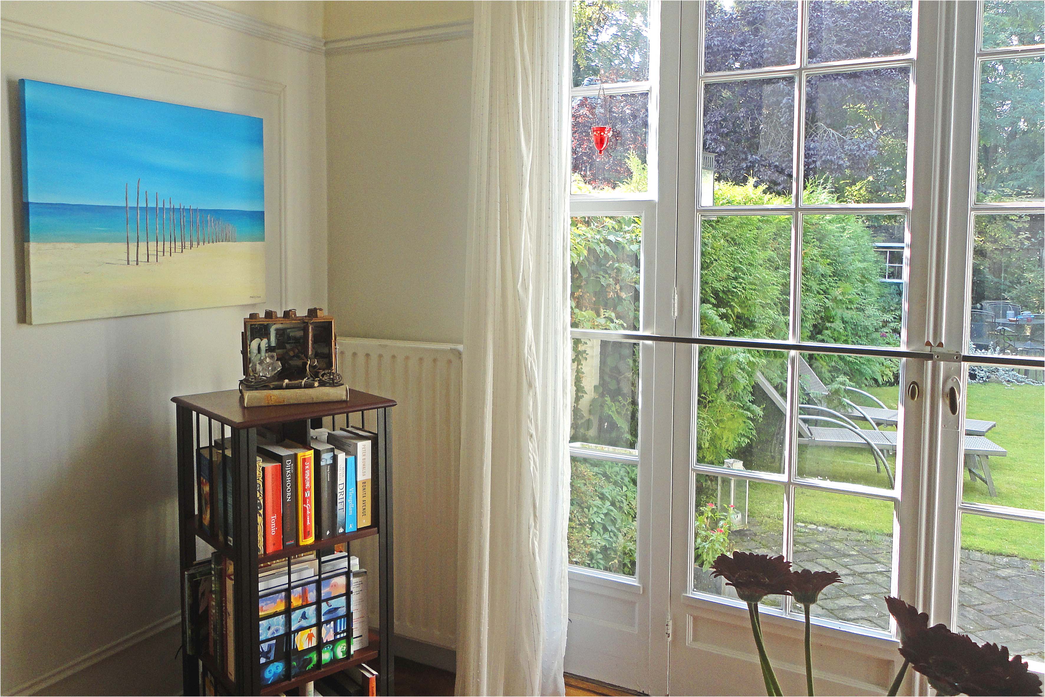 Schilderijen Steiger op het Strand van Texels beeldend kunstenaar Angelina Stiehl