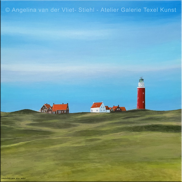 Schilderij van Texel door Texels beeldend kunstenaar Angelina van der Vliet - Stiehl